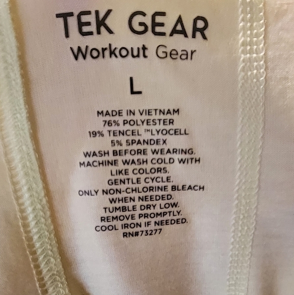 Tek Gear Workout Gear. Light Yellow Tank Top. NWT. - Picture 5 of 6